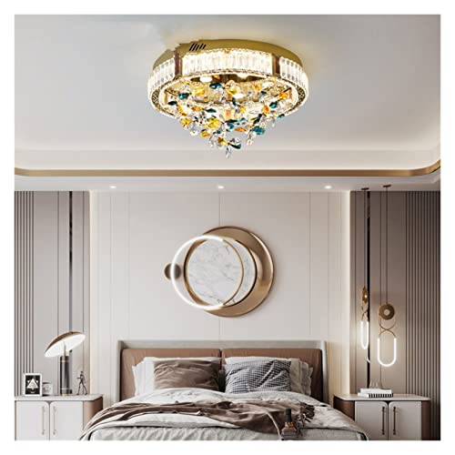 Wall Lighting Modern, Moderne LED-Kronleuchterlampe, Luxus-Deckenleuchten, bunte Kristall-Deckenlampe, kompatibel mit Wohnzimmer, Esszimmer, Kinderzimmer, Beleuchtung, LED-Leuchten in Gold, moderne LE