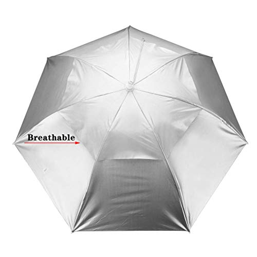 Aoneky Faltbare Angelschirm Regenschirmhut, Sonnenschutzkappe für Outdoor Aktivitäten Sport Golf Angeln Camping Mütze, Lustig/Witz Geschenk