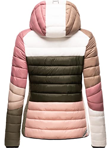 Navahoo Damen Übergangs-Jacke leichte Colorblocking Steppjacke Lulana Multikulti Multicolor Naturals Gr. S