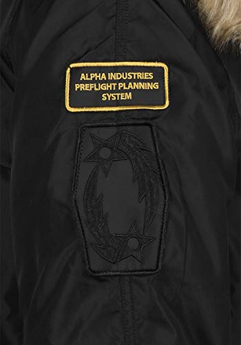 Alpha Industries Herren Jacke Mantel PPS N2B, Black, XX-Large (Herstellergröße: XXL)