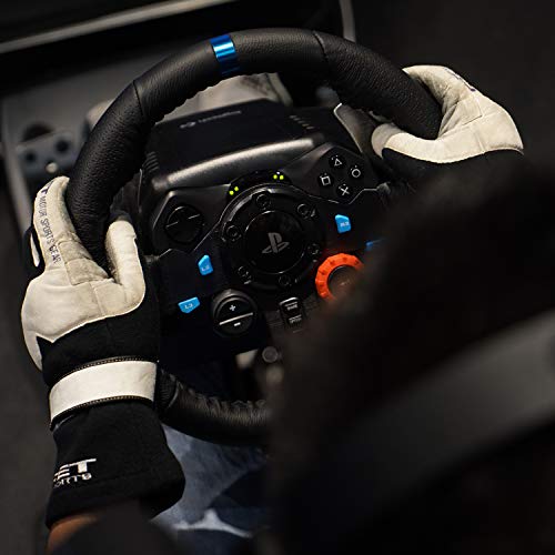 Logitech G29 Driving Force Gaming Rennlenkrad, Zweimotoriges Force Feedback, 900° Lenkbereich, Racing Leder-Lenkrad, Verstellbare Edelstahl Bodenpedale, für PS5, PS4, PC, Mac - Schwarz