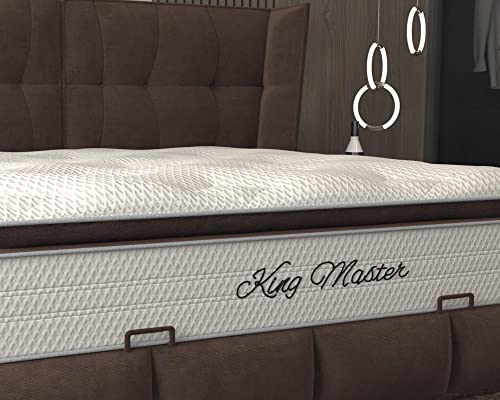 King Master Boxspringbett mit Bettkasten 200 x 200 cm