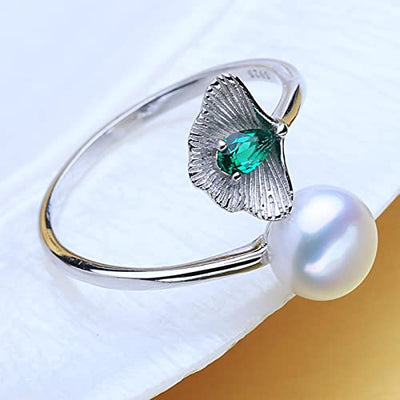 925 Sterling Silber Smaragd Perle Schmuck Sets Natürliche Ohrstecker Böhmische Anhänger Halskette Frauen Grüne Steine Ring