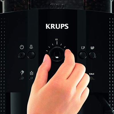 Krups Essential EA810870 Kaffeevollautomat | Espresso und Kaffee | mit CappucinoPlus- Milchdüse | individuell einstellbar | Schnelles Aufheizen | verstellbarer Kaffeeauslauf | Schwarz