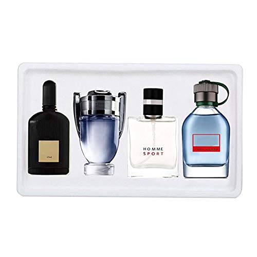 Herren Eau de Toilette Set, 25ml x 4PCS Tragbare Herren Duft Köln Parfüm Set Langlebiges Parfüm Geschenk für Ehemann Vater Freund