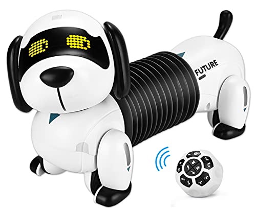 ALLCELE Roboter Hund Kinderspielzeug, Ferngesteuerter Folgen Hund, Programmierbare Roboterhund, Wie Echte Hunde, Hundespielzeug für Jungen Mädchen