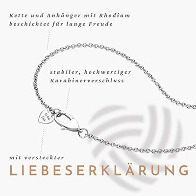 Herzkette Silber 925 Halskette Damen *Ich Liebe Dich* Kette Silberkette Herzanhänger Herz Schmuck Geschenke für Frauen Freundin Sie zum Geburtstag Hochzeitstag Jahrestag Liebesbeweis Liebesgeschenk