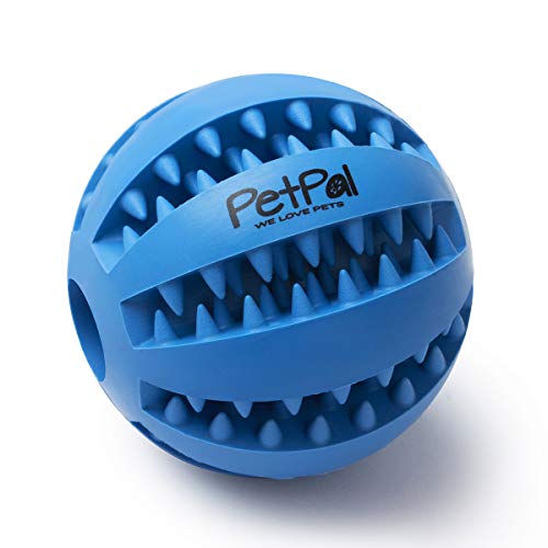 PetPäl Hundeball mit Zahnpflege-Funktion Noppen Hundespielzeug aus Naturkautschuk - Robuster Hunde Ball Ø 7cm - Hundespielball für Große & Kleine Hunde - Kauspielzeug aus Naturgummi für Leckerli