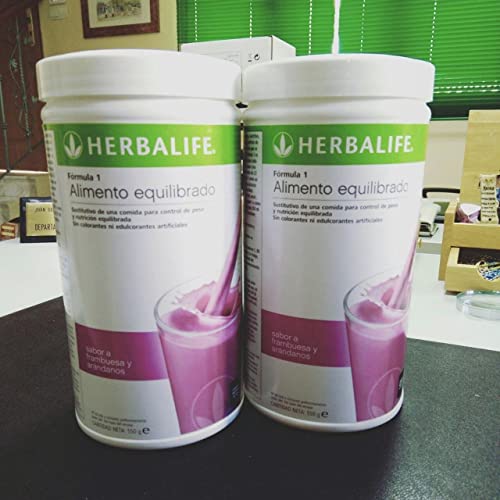 Herbal Herbalife Shake Formel 1 Ersatz für kalorienarme Mahlzeiten Reich an Protein, Vitaminen und Mineralien Sättigende Wirkung Himbeere Geschmack 550 g