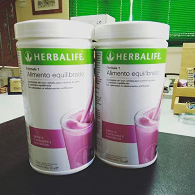 Herbal Herbalife Shake Formel 1 Ersatz für kalorienarme Mahlzeiten Reich an Protein, Vitaminen und Mineralien Sättigende Wirkung Himbeere Geschmack 550 g