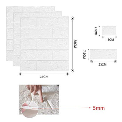 CXING 10 Stück 3D Ziegel Tapete, Selbstklebend Wandpaneele, Wasserfest Wandaufkleber, Wallpaper, DIY Imitation Brick Self Adhesive Wall Sticker für Badezimmer, Schlafzimmer, Wohnzimmer, Balkon, Küchen