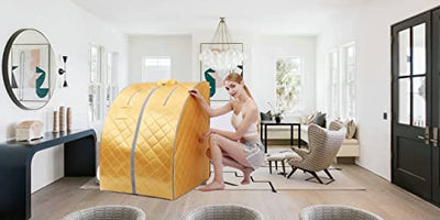 Drifly Tragbare Infrarot-EIN-Person-Sauna, Home Spa Detox Therapie, beheiztes Fußbodenpolster