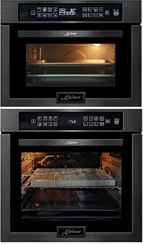 Kaiser Herdset EH 6306 RS + EM 6307 RS, Einbau Backofen Set 79 L, 15 Funktionen, Autark + Mikrowellen Backofen, 45 cm Hoch, TouchControl, Heißluftsystem, Infrarotgrill, Mikrowelle, 22 Funktionen