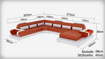 JVmoebel Ledersofa Couch Wohnlandschaft Ecksofa Eck Garnitur Design Modern Sofa G8003