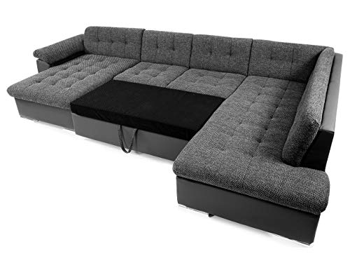 Eckcouch Ecksofa Niko Bis! Design Sofa Couch! mit Schlaffunktion und Bettkasten! U-Sofa Große Farbauswahl! Wohnlandschaft vom Hersteller (Ecksofa Links, Soft 020 + Majorka 03)