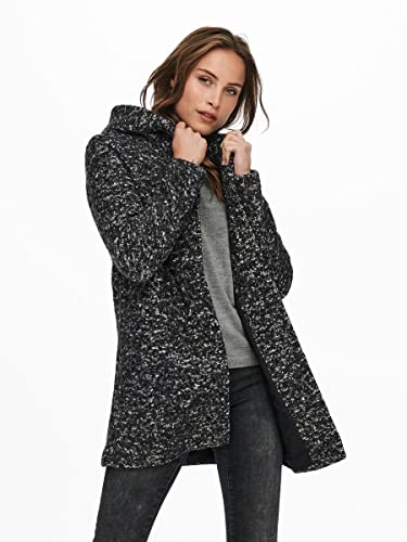 ONLY Womens ONLNEWSEDONA Wool Coat CC OTW Jacke, Schwarz, X-Small