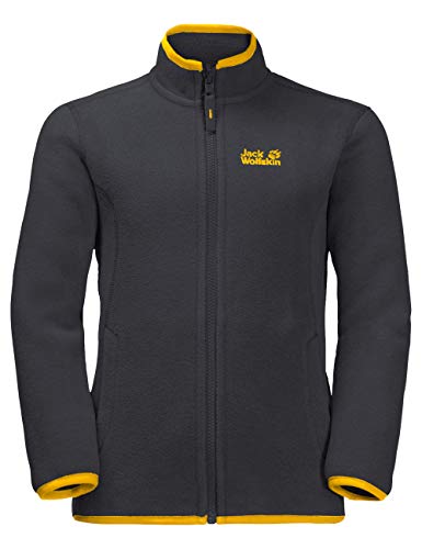 Jack Wolfskin B ICELAND 3IN1 JKT, wasser- und winddichte Outdoor Jacke, Winterjacke für Jungen mit warmer Fleece-Innenjacke, robuste Regenjacke für Jungen mit Reflektoren,phantom,140