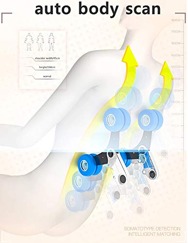 2021 Elektrische Null-Gravity-Ganzkörper 3D-Massagestuhl, Hitze auf Lenden-, Fuß- und Wadenknetmassage, Bluetooth-Anschluss für HD-Lautsprecher
