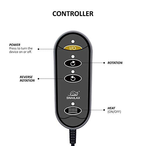 Snailax Elektrisch Shiatsu Fußmassagegerät mit Wärmefunktion, 2-in-1 Kneading Fussmassage oder Rückenmassagegerät mit Abnehmbare Oberfläche, Massagegeräte für Füße und Körper Zuhause Büro, Geschenk