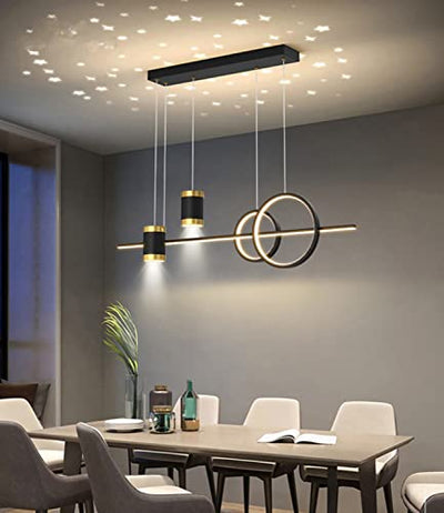 LED Pendelleuchten Esstisch Dimmbar Hängeleuchte mit Fernbedienung Esstischlampe Sternenhimmel Design Hängelampe Wohnzimmer Höhenverstellbar Modern Kreativität Esszimmer Küche Bar kronleuchter 100cm