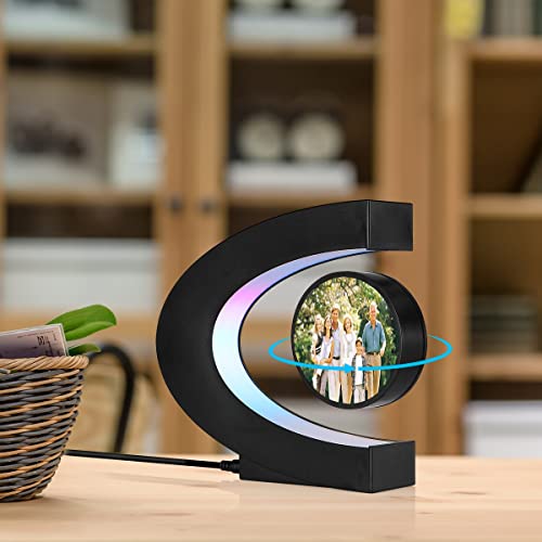 VGAzer Magnetische Levitation Fotorahmen mit LED-Leuchten Home Decor Weihnachtsgeschenke für Kinder