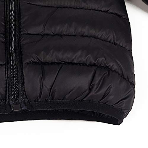 Baby Jacke Winter Mantel Kapuzenjacke Ultraleicht Mäntel mit Kapuze Schwarz 2-3 Jahre