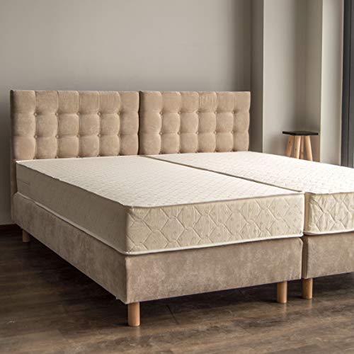 Comfort-Pur 10 Stück Hotel Betten 90x200cm Boxspringbett Bett Bonellmatratze und Kopfteil Hotelbedarf