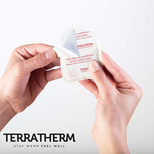 TerraTherm Fußwärmer Pads, Zehenwärmer selbstklebend für 8h warme Füße, Wärmepads Füße passen für alle Schuhe- extra dünn und angenehm weich, 5 Paar