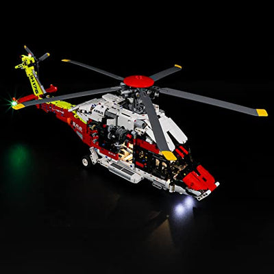 BRIKSMAX 42145 Led Licht für Lego Airbus H175 Rettungshubschrauber - Compatible with Lego Technic Bausteinen Modell - Ohne Lego Set