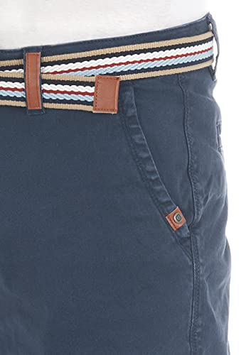 riverso Herren Chino Shorts RIVKlaas Regular Fit Gürtel Bermuda Kurze Hose Sommer Short 98% Baumwolle Blau w33, Größe:W 33, Farbe:Dark Blue (19400)