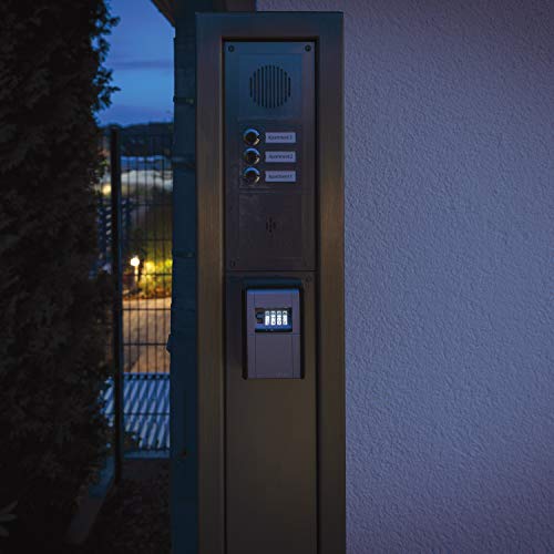 ABUS KeyGarage™ 787 Big LED - Schlüsselbox zur Wandmontage - mit beleuchteten Zahlenwalzen - für bis zu 50 Schlüssel - Schwarz-Silber