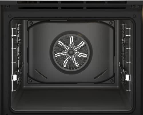 beko BBIM13400XPSE Einbau-Backofen mit 15 Heizarten, 72 l Garraum-Volumen, Multifunktionsdisplay mit Sensortasten, Aeroperfekt, Pyrolytische Selbstreinigung, SteamShine-Reinigung, Schwarz/Edelstahl