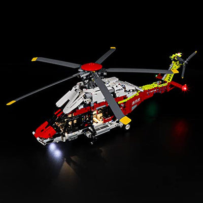 BRIKSMAX 42145 Led Licht für Lego Airbus H175 Rettungshubschrauber - Compatible with Lego Technic Bausteinen Modell - Ohne Lego Set