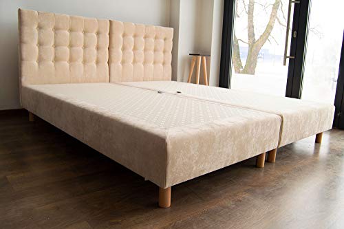 Comfort-Pur 10 Stück Hotel Betten 90x200cm Boxspringbett Bett Bonellmatratze und Kopfteil Hotelbedarf