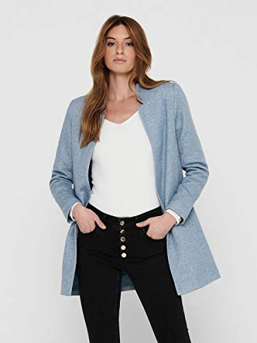 ONLY Damen Jacke Coatigan Soho 15149366 Blue Fog Melange S