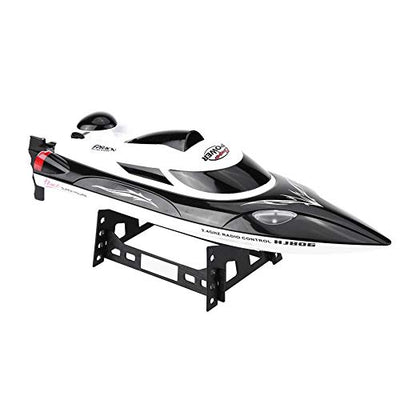 Schnelles ferngesteuertes Boot für Pools & Seen, RC 2,4 GHz Fernbedienung 4-Kanal-Miniboot Racing Speedboat Modell Kinderspielzeug Fahrzeug für Pools & Seen Automatisch(Schwarz)