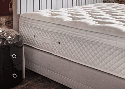 Plymouth Boxspringbett - Hellgrau 200 x 200 cm