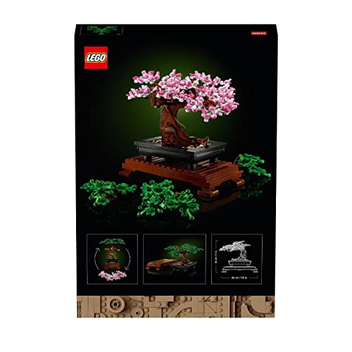 LEGO 10281 Icons Bonsai Baum, Kunstpflanzen-Set zum Basteln für Erwachsene, Zimmerdeko, Geschenkidee, Botanik-Kollektion, Home Deko