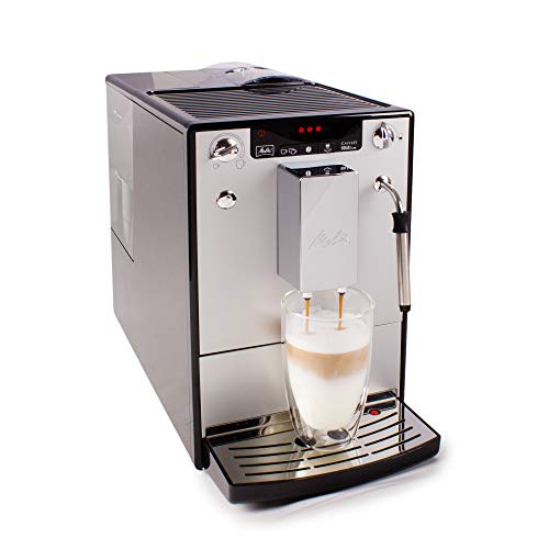 Melitta Caffeo Solo & Milk E953-202, Schlanker Kaffeevollautomat mit Milchschaumdüse, Silber