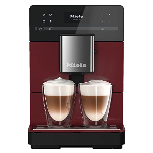 Miele CM 5310 Silence Kaffeevollautomat – Mit OneTouch for Two, AromaticSystem, Kannenfunktion, Reinigungsprogrammen u. v. m. – Brombeerrot