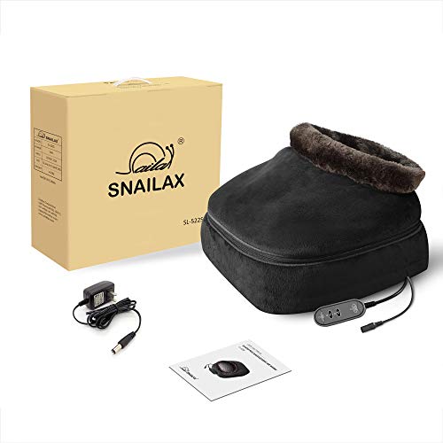 Snailax Elektrisch Shiatsu Fußmassagegerät mit Wärmefunktion, 2-in-1 Kneading Fussmassage oder Rückenmassagegerät mit Abnehmbare Oberfläche, Massagegeräte für Füße und Körper Zuhause Büro, Geschenk