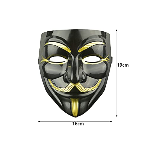 M2xcec 4 Stück Halloween Gesicht Maske Anonyme Maske V Für Vendetta Maske, Guy Masken für Kostüm Cosplay Party Erwachsene/Kinder