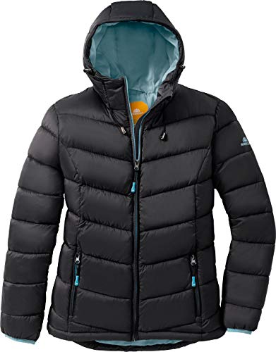 NORDCAP Damen Jacke in Daunenoptik, warme Steppjacke in Schwarz, tolle Übergangs- & Winterjacke, 100% Wattierung (Gr: 36-50)