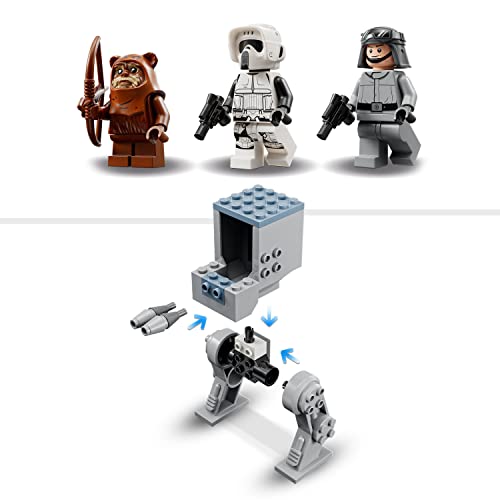 LEGO 75332 Star Wars at-ST, Bauspielzeug für Vorschulkinder ab 4 Jahren mit Ewok Wicket und Scout Trooper Minifiguren und Starter-Bauelement, Set 2022