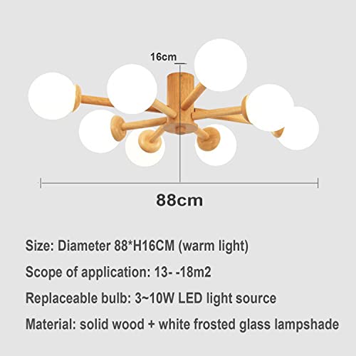 Moderne minimalistische Zauberbohnen-Deckenlampe Wohnzimmerlampe Schlafzimmer Molekularlampe Deckenlampe Büro-Deckenlampe, Restaurantleuchten