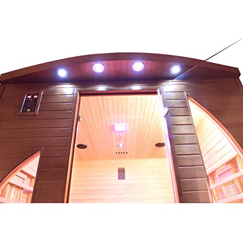 France Sauna - SN-SPECTRA05R - Infrarot-Sauna Spectra - Dual Healthy Technologie - Stereo-Audio Radio - Chromotherapie 7 Farben - 4 Sitzer