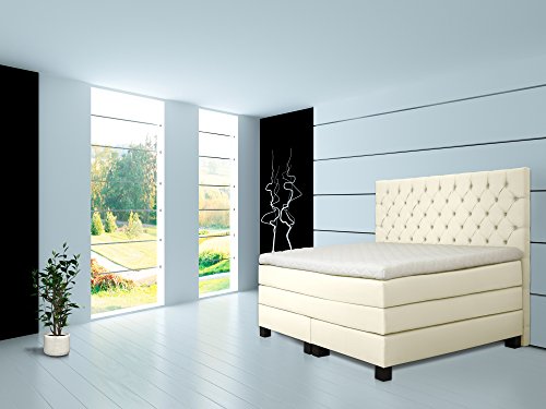 boxspringbettenshop24.de - ROCKSTAR SE Skyscraper Edition von Welcon - Boxspringbett 180x200 Härtegrad H1, H2, H3, H4 oder H5 für beide Seiten wählbar, diverse Farben mit freistehenden Tonnentaschenfederkernen, Kaltschaum-Topper, Echtholzfüßen, Designer-K