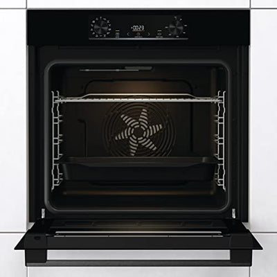 Gorenje OptiBake BOS6737 E02B Einbau-Backofen / 77L / AquaClean/Heißluft/ExtraSteam/AirFry/PerfectGrill/Pizzamode 300°C/Schwarz