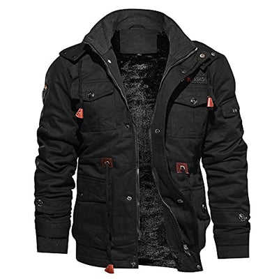 CCOOfhhc Herren Militär Jacke Übergangsjacke Frühling Tactical Mantel Winddicht Cargo Winterparka Outdoor Leichte Feldjacke Stehkragen Bomber Jacke Gefüttert Winter Warm Cargojacke Multi Taschen