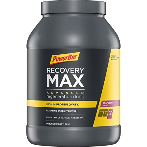 PowerBar Recovery Max Raspberry 1144g - Regenerations Whey Drink mit Kohlenhydraten + Magnesium und Zink